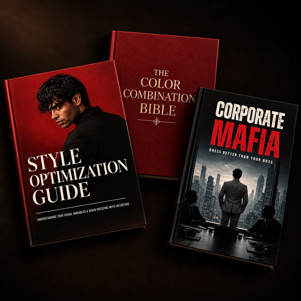 Everything bundle: Style Optimization Guide, The Color Combination Bible and Corporate Mafia hardcovers